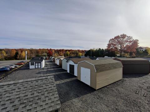 Drone Photo of In Stock Buildings At Pine Creek Structures of Wilkes-Barre