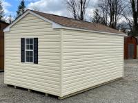 10 x 16 Peak Style Shed Front Entry - Vinyl 