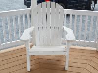 White Poly Wood Adirondack Chair - reduced price