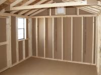 10x14 Peak Style Storage Shed Interior