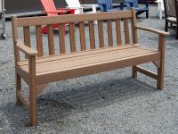 5' Woodgrain Poly Garden Bench