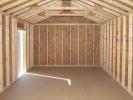 12x24 Peak Garage at Pine Creek Structures - Interior